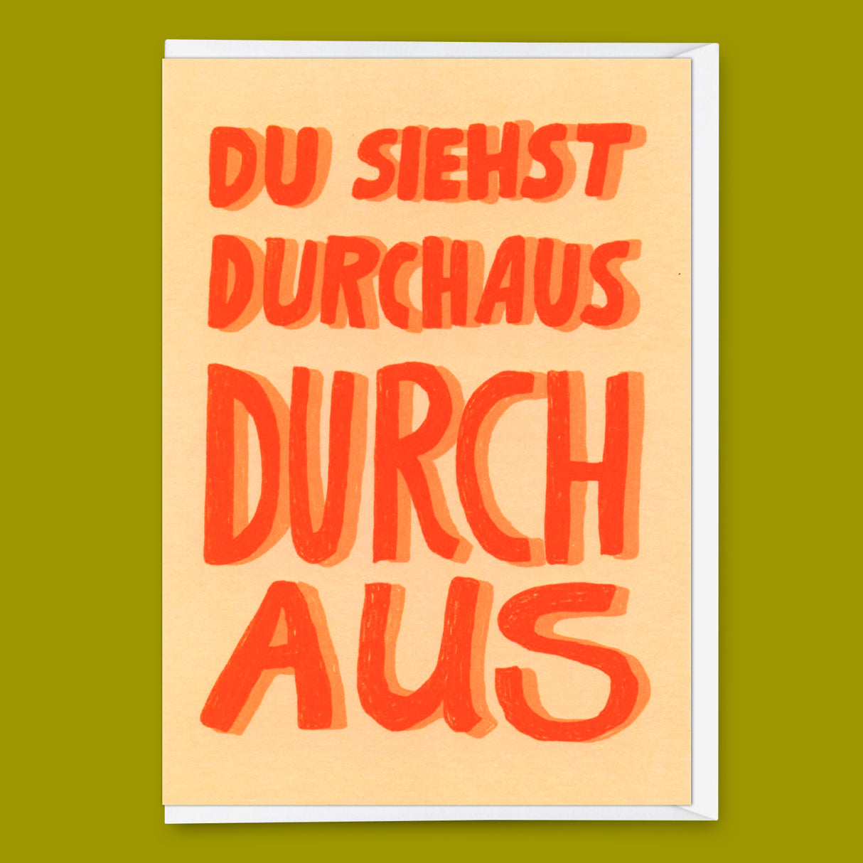 Deli Cards Grußkarte "Du siehst durchaus durch aus" | Lustige Klappkarte mit Spruch