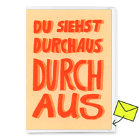 Deli Cards Grußkarte "Du siehst durchaus durch aus" | Lustige Klappkarte mit Spruch