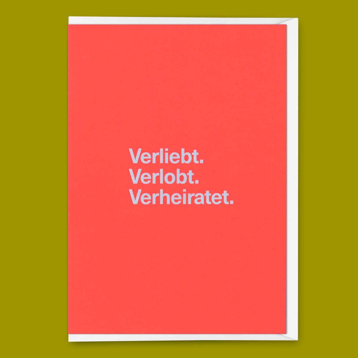 Deli Cards Grußkarte "Verliebt. Verlobt. Verheiratet." | Besondere Klappkarte zur Hochzeit