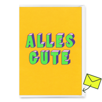 Deli Cards Grußkarte "Alles Gute 3D-Typo" | Coole Klappkarte zur Hochzeit