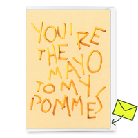 Deli Cards Grußkarte "Mayo to my Pommes" | Lustige Klappkarte für Verliebte