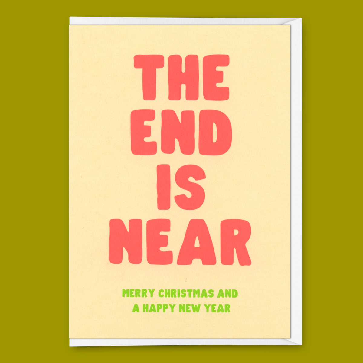 Deli Cards Grußkarte "The end is near" | Ausgefallene Klappkarte zu Weihnachten
