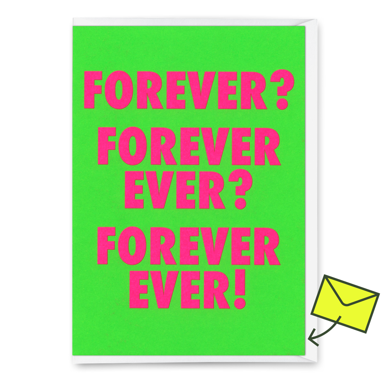 Deli Cards Grußkarte "For ever & ever" | Besondere Klappkarte für Verliebte