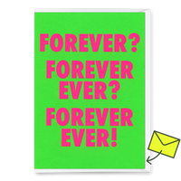 Deli Cards Grußkarte "For ever & ever" | Besondere Klappkarte für Verliebte