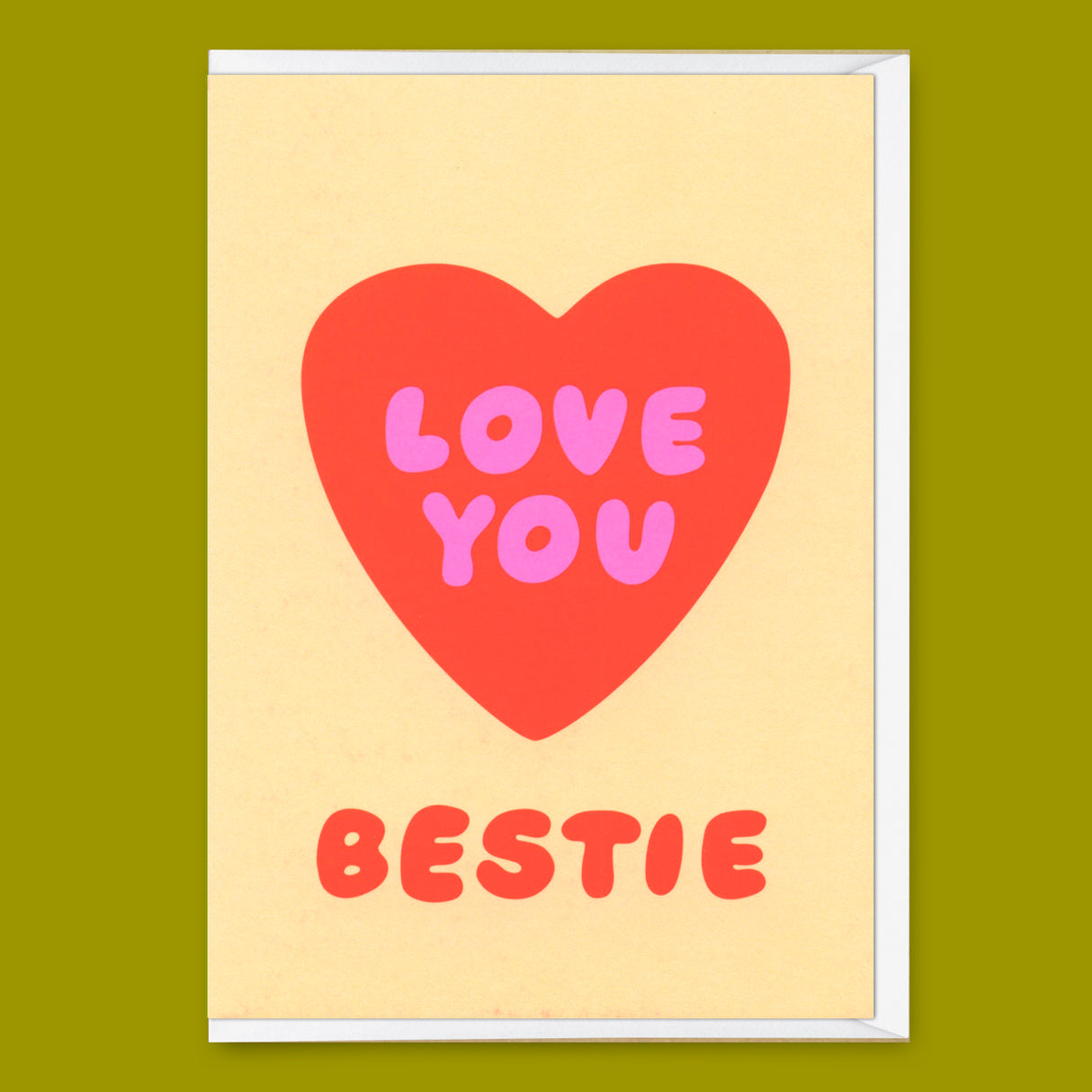 Deli Cards Grußkarte "Love you, Bestie" | Schöne Freundschafts-Klappkarte