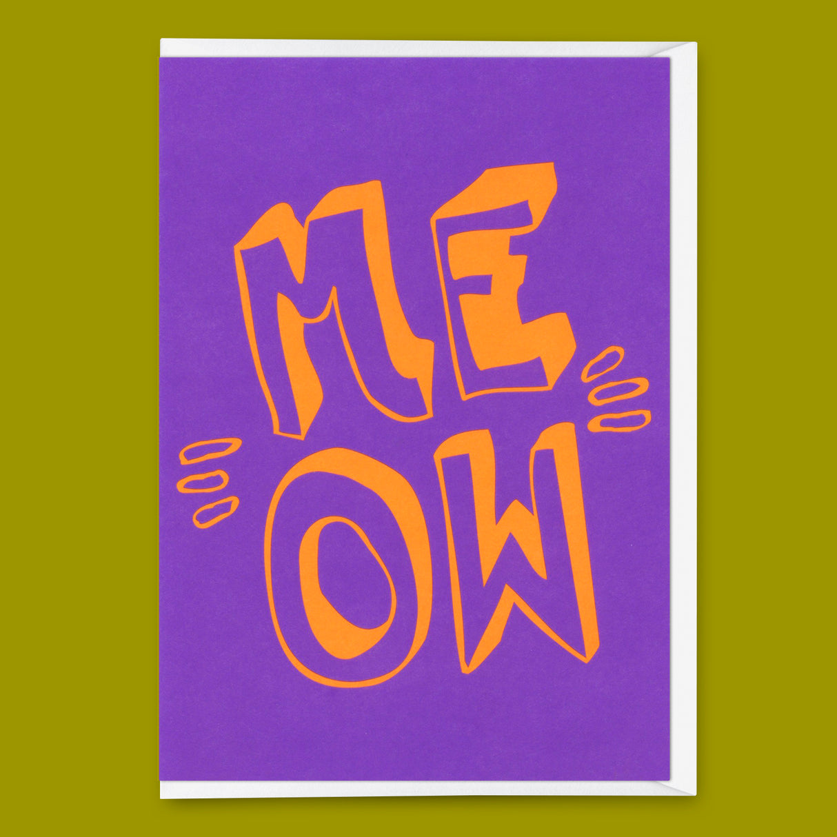 Deli Cards Grußkarte "Meow" | Besondere Klappkarte mit Katzen-Motiv