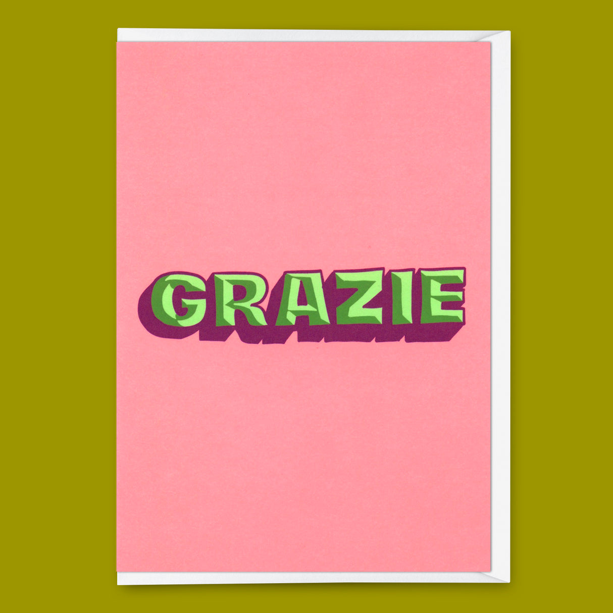 Deli Cards Grußkarte "Grazie 3D" | Coole Klappkarte zum Dankesagen