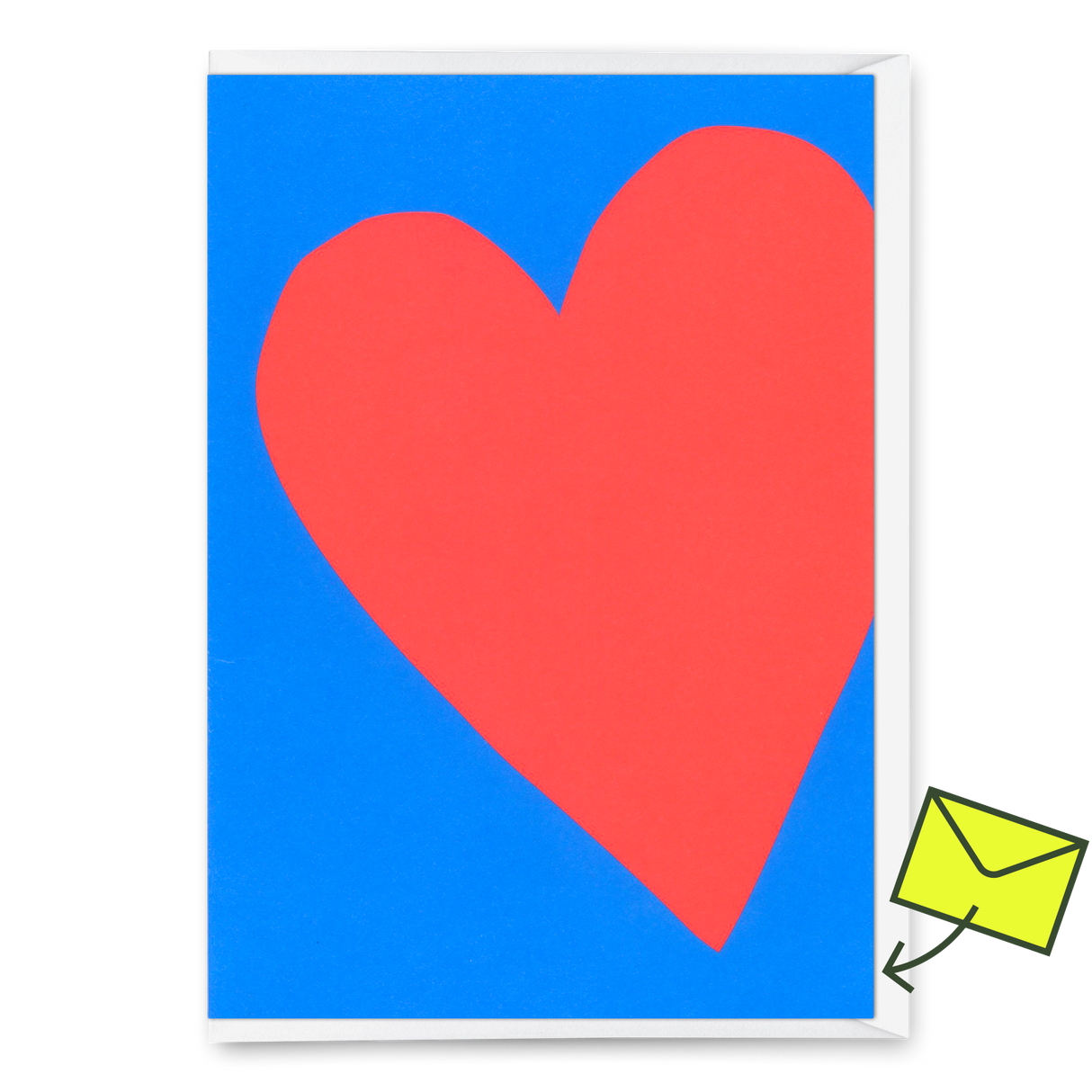 Deli Cards Grußkarte "Neon Heart 3" | Schöne Klappkarte für Verliebte