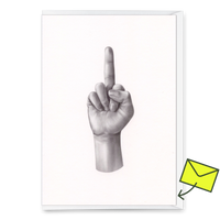 Deli Cards Grußkarte "Middle Finger" | Lustige Klappkarte für jeden Anlass