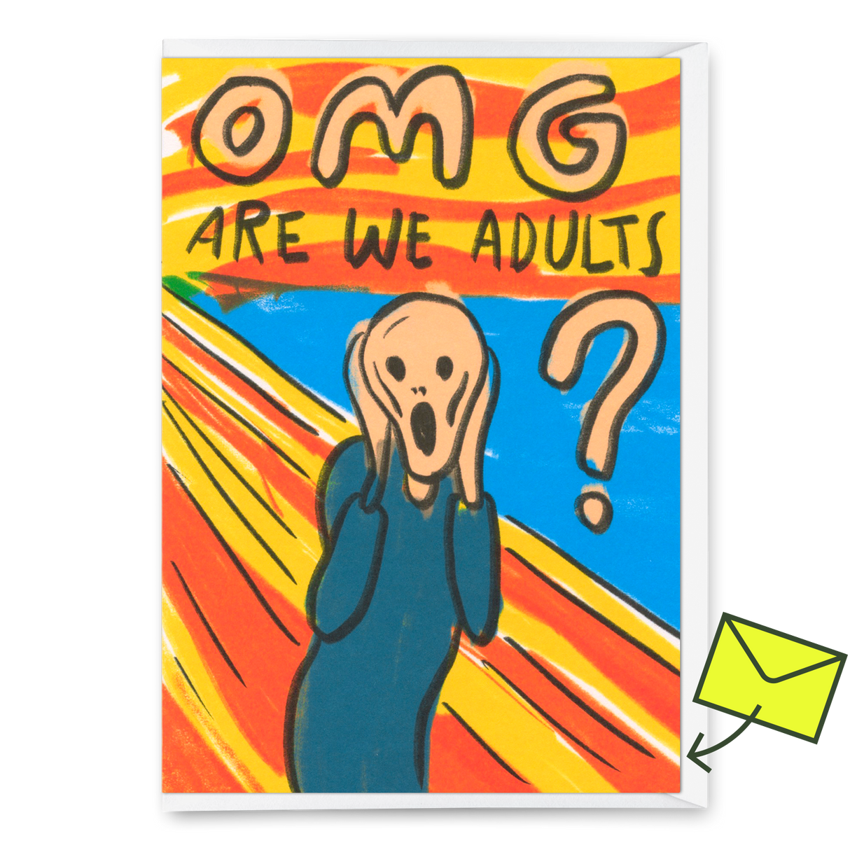 Deli Cards Grußkarte "OMG – are we adults" | Lustige Klappkarte zum Geburtstag