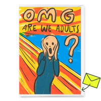 Deli Cards Grußkarte "OMG – are we adults" | Lustige Klappkarte zum Geburtstag