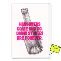 Deli Cards Grußkarte "Drink Stories are forever" | Lustige Klappkarte für jeden Anlass