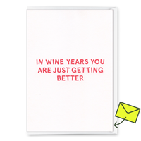 Deli Cards Grußkarte "In wine years..." | Lustige Klappkarte zum Geburtstag