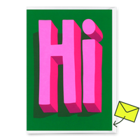 Deli Cards Grußkarte "Hi" | Coole Karte für jeden Anlass