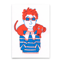 Deli Cards Postkarte "Dogman" | Lustige Karte mit Hunde-Motiv