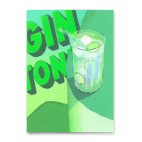 Deli Cards Postkarte "Gin & Tonic" | Coole Karte für jeden Anlass