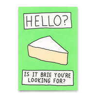 Deli Cards Postkarte "Hello, Brie?" | Lustige Karte mit Spruch