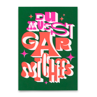 Deli Cards Postkarte "Du musst garnichts" | Lustige Karte mit Spruch