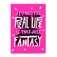 Deli Cards Postkarte "Is this the real life" | Besondere Karte mit Spruch