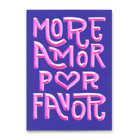 Deli Cards Postkarte "More amor por favor" | Besondere Karte mit Spruch