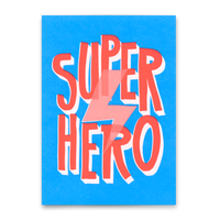 Deli Cards Postkarte "Super hero" | Coole Karte für jeden Anlass