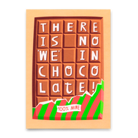 Deli Cards Postkarte "There´s no we in chocolate" | Lustige Karte mit Spruch
