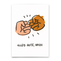Deli Cards Postkarte "Alles Gute Brudi" | Coole Karte für jeden Anlass