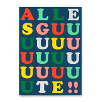 Deli Cards Postkarte "Allesguuuuuute" | Besondere Karte für jeden Anlass