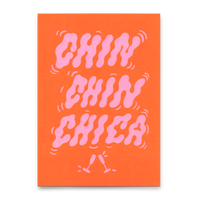 Deli Cards Postkarte "Chin Chin Chica" | Coole Karte mit Spruch für jeden Anlass