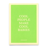 Deli Cards Postkarte "Cool people make cool babies" | Coole Karte mit Spruch zur Geburt