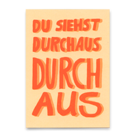 Deli Cards Postkarte "Du siehst durchaus durch aus" | Lustige Karte mit Spruch