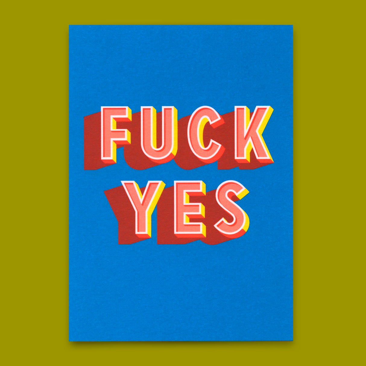 Deli Cards Postkarte "Fuck yes" | Lustige Karte für jeden Anlass
