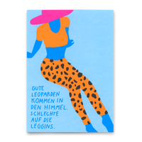 Deli Cards Postkarte "Gute Leoparden" | Lustige Karte mit Spruch