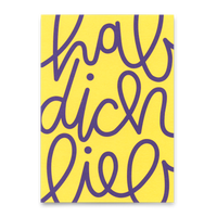 Deli Cards Postkarte "Hab dich lieb" | Ausgefallene Karte für Verliebte