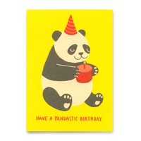 Deli Cards Postkarte "Have a pandastic birthday" | Lustige Karte zum Geburtstag