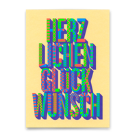 Deli Cards Postkarte "Glückwunsch Pattern" | Ausgefallene Karte für jeden Anlass