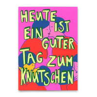 Deli Cards Postkarte "Tag zum Knutschen" | Besondere Karte für Verliebte