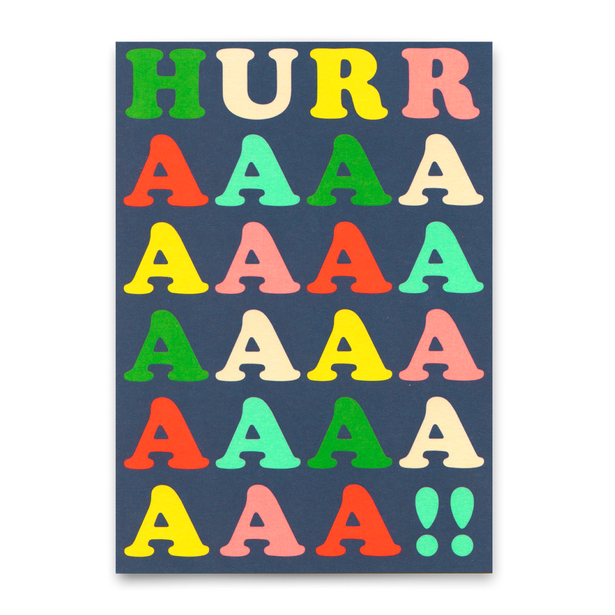 Deli Cards Postkarte "Hurraaaaaa" | Coole Karte für jeden Anlass