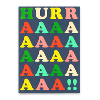 Deli Cards Postkarte "Hurraaaaaa" | Coole Karte für jeden Anlass