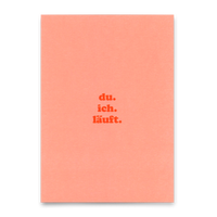 Deli Cards Postkarte "du.ich.läuft" | Coole Karte für Verliebte