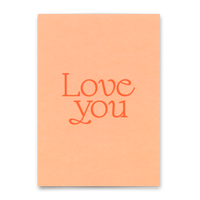 Deli Cards Postkarte "Love you Rosa" | Schöne Karte für Verliebte