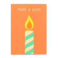 Deli Cards Postkarte "Make a wish (Candle)" | Ausgefallene Karte zum Geburtstag