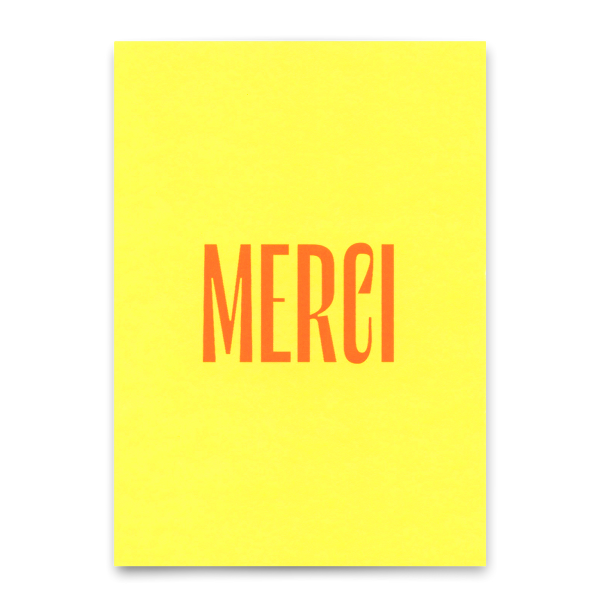 Deli Cards Postkarte "Merci Gelb " | Schöne Karte zum Dankesagen