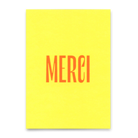 Deli Cards Postkarte "Merci Gelb " | Schöne Karte zum Dankesagen