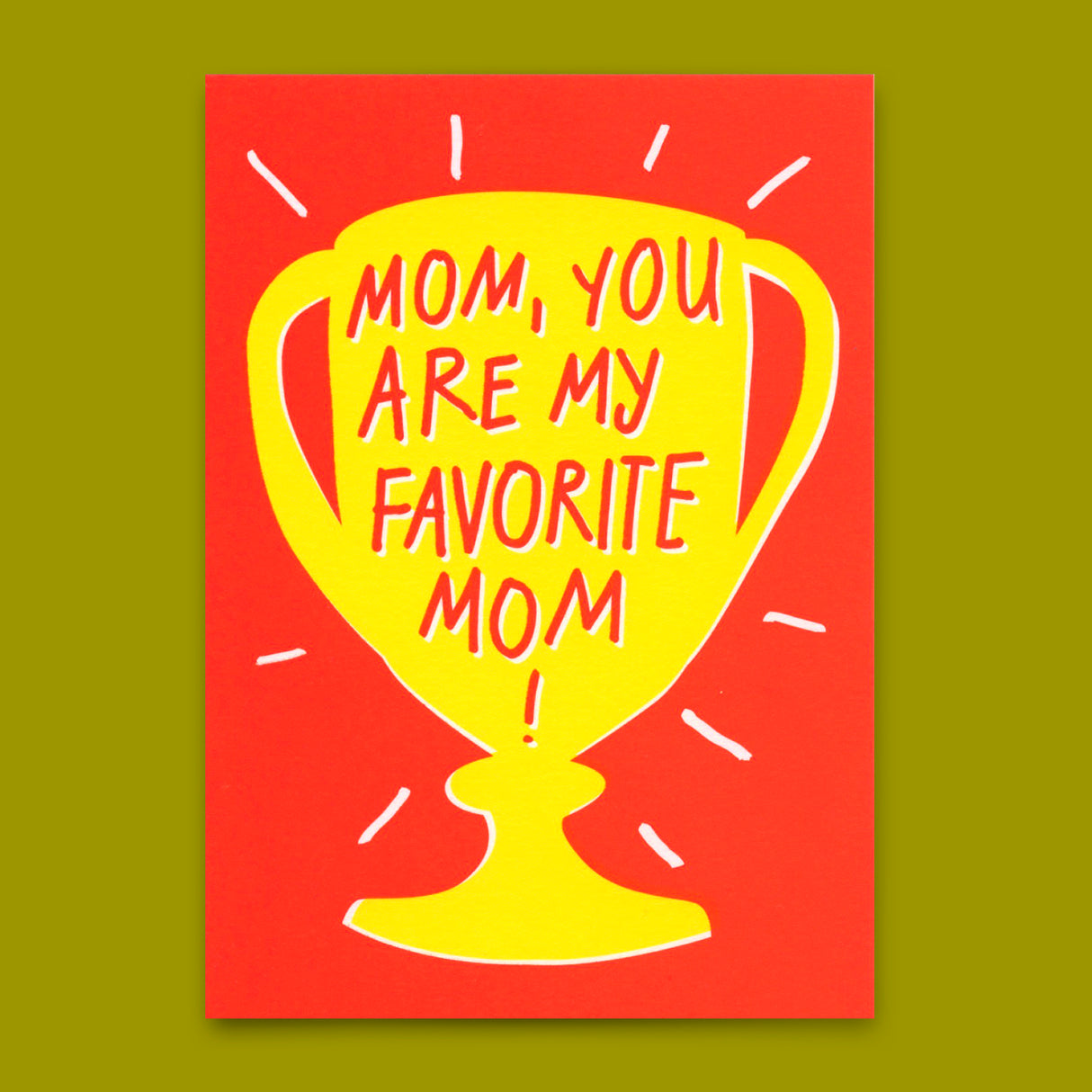 Deli Cards Postkarte "Favorite mom" | Besondere Karte mit Spruch zum Muttertag
