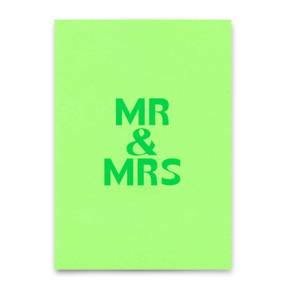 Deli Cards Postkarte "Mr & Mrs Grün" | Schöne Karte zur Hochzeit