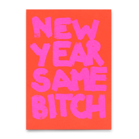 Deli Cards Postkarte "Same bitch" | Lustige Karte mit Spruch zum Geburtstag