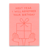 Deli Cards Postkarte "I will remember your birthday" | Lustige Karte zum Geburtstag