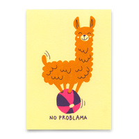 Deli Cards Postkarte "No problama" | Lustige Karte mit Spruch