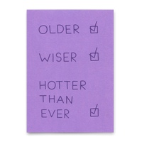 Deli Cards Postkarte "Hotter than ever" | Lustige Karte mit Spruch zum Geburtstag